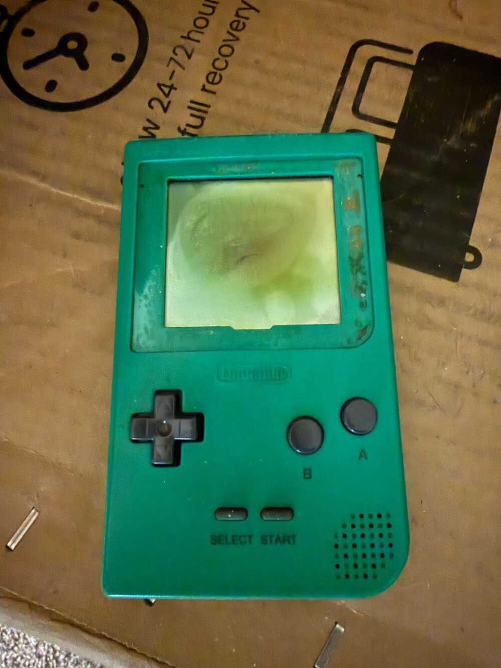 Nintendo Game Boy Pocket Green MGB-001 Does No Power For Parts Repair US Seller